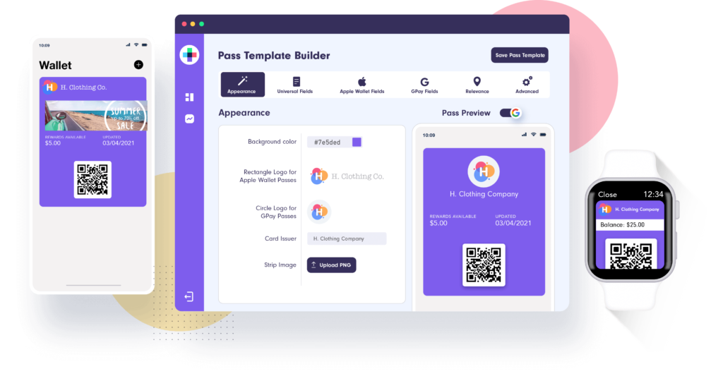 Mobile Wallet Pass Designer Core features