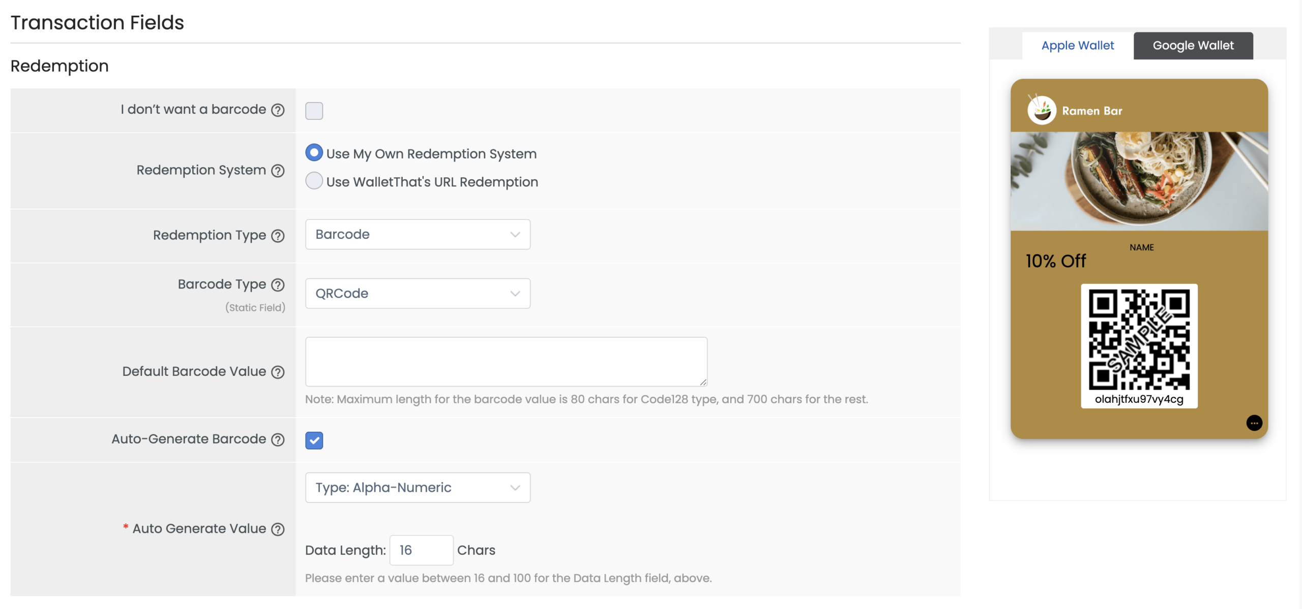 Coupon Layout 2 Transaction Fields 1