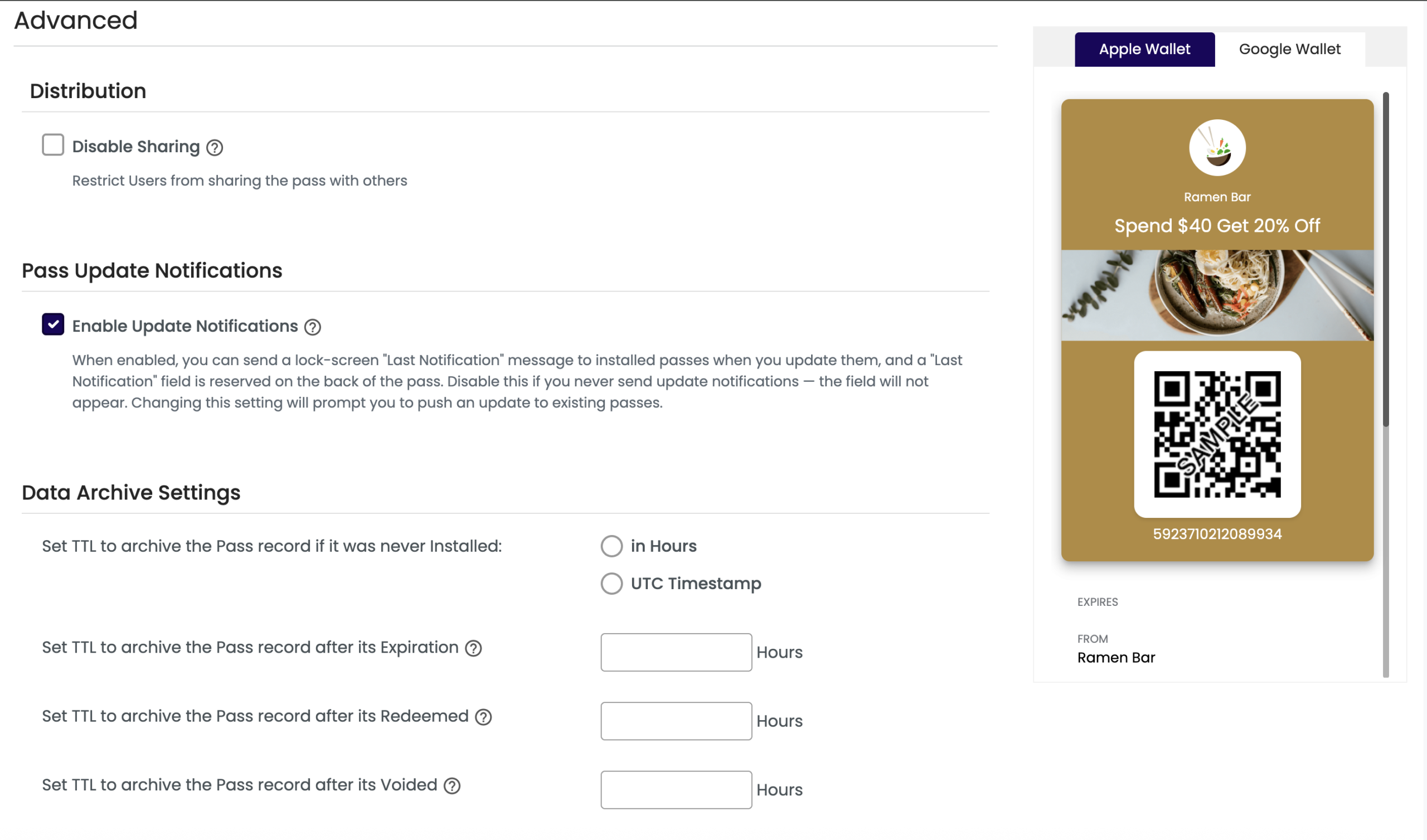 coupon layout 1 advanced fields