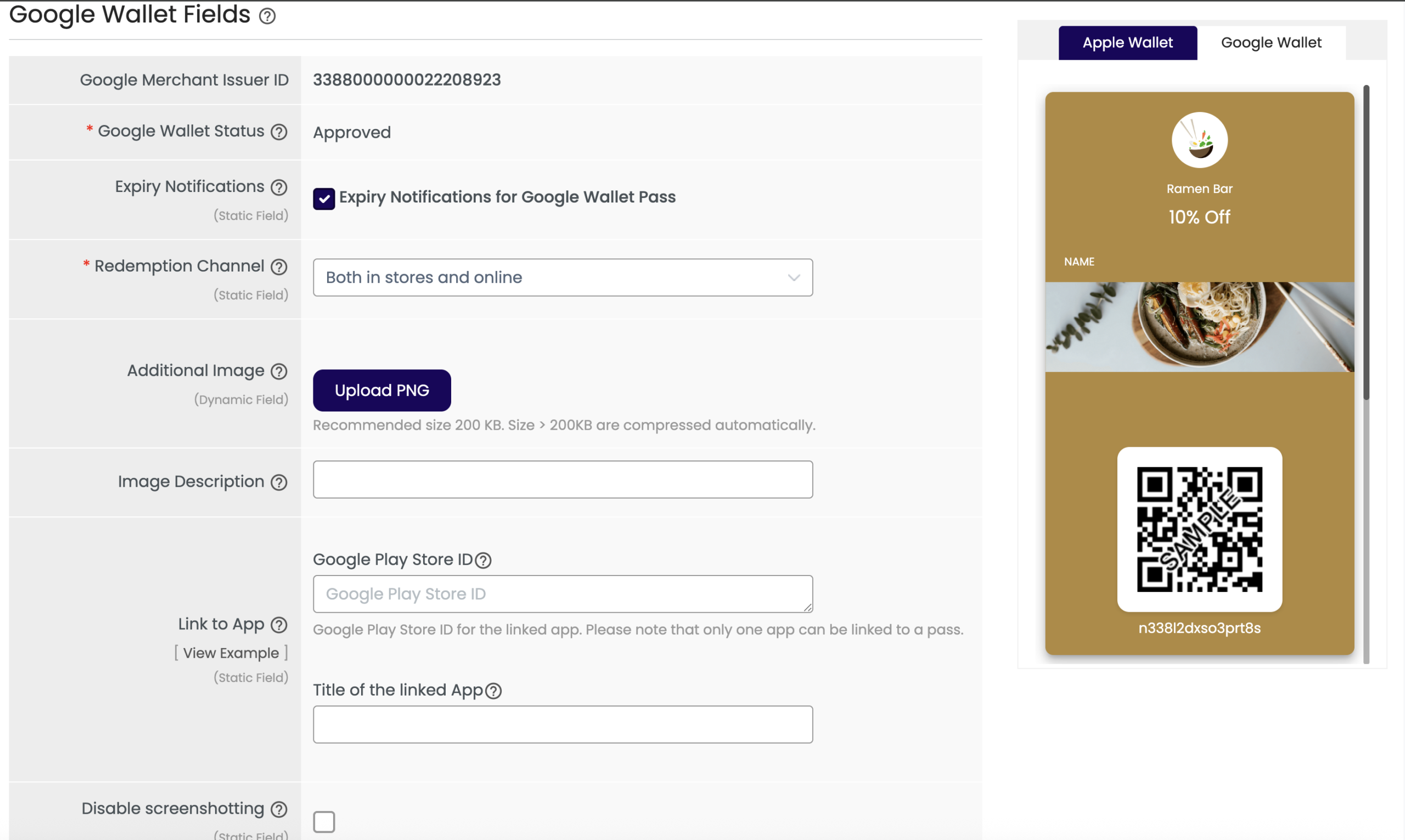 coupon layout 2 google wallet fields