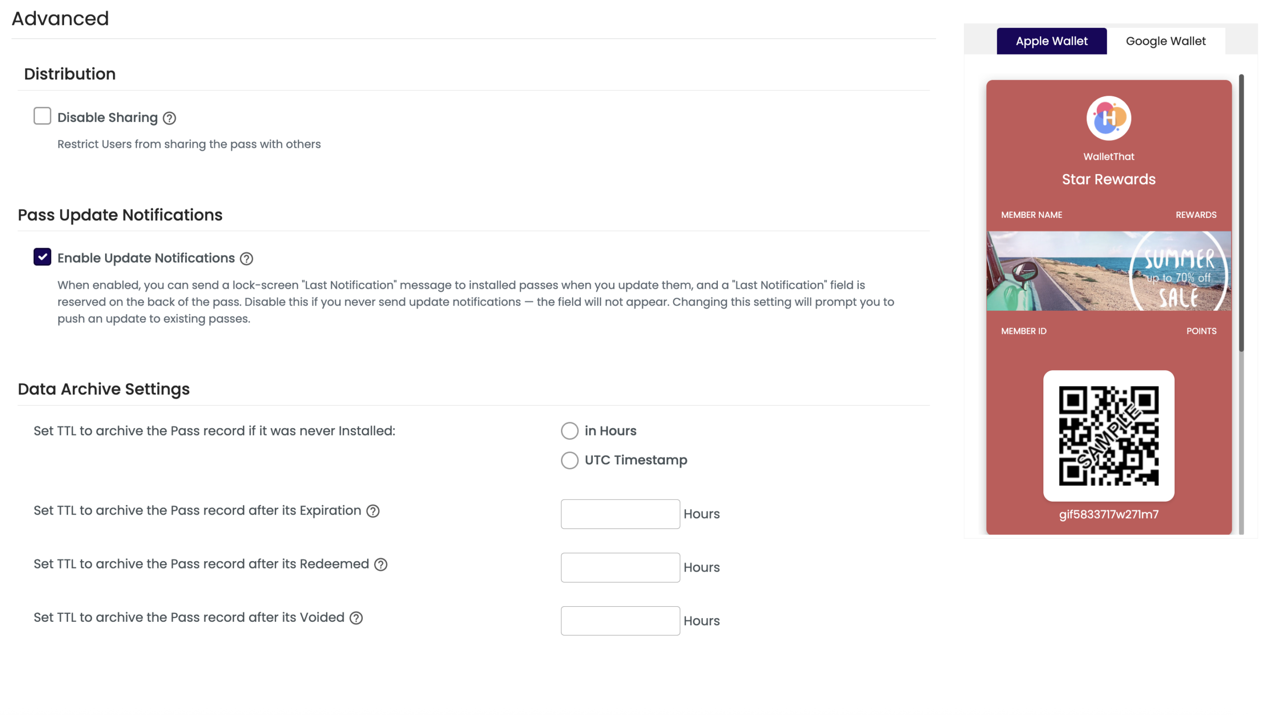 loyalty layout 2 advanced fields