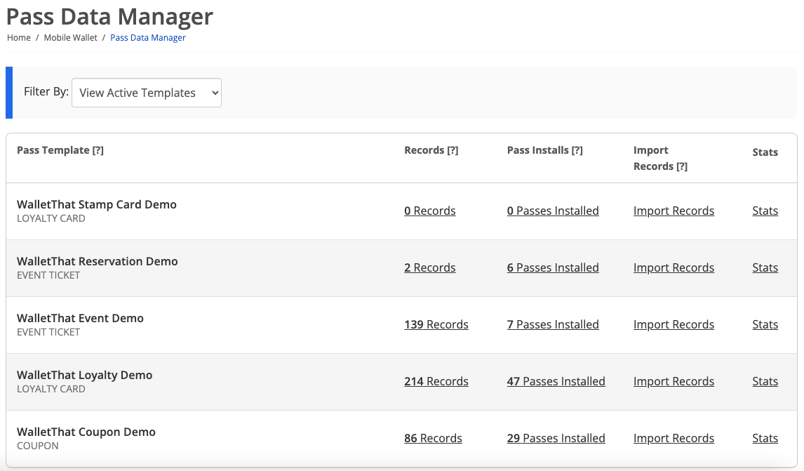 pass data manager