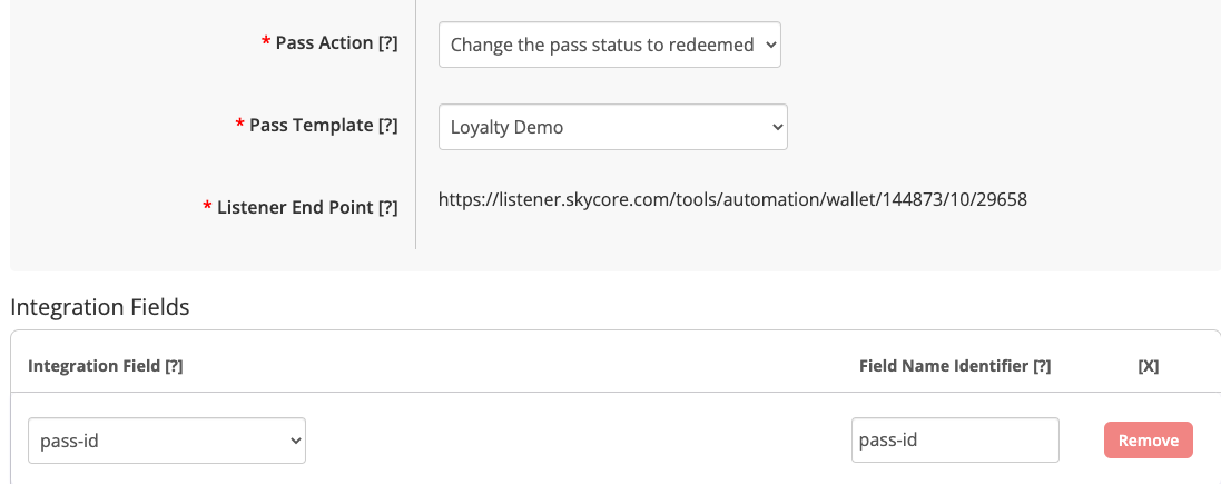 change the pass status to redeemed action