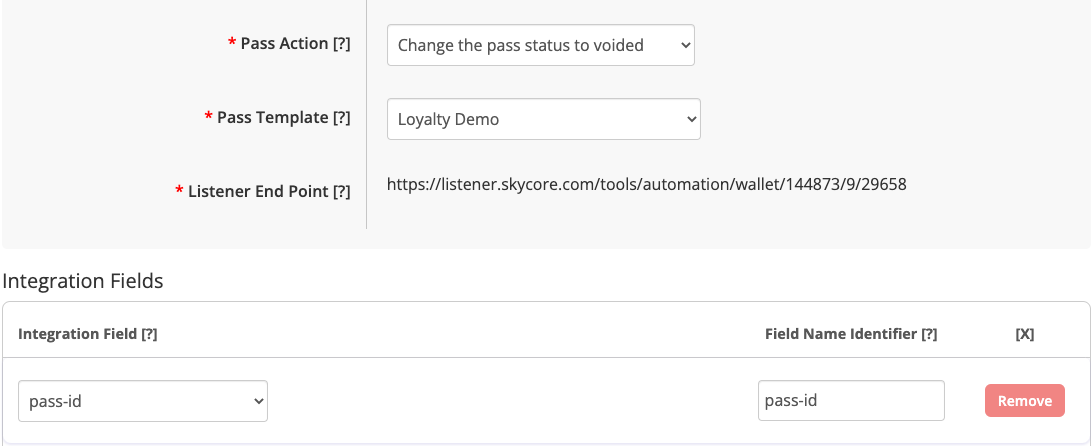 change the pass status to voided action