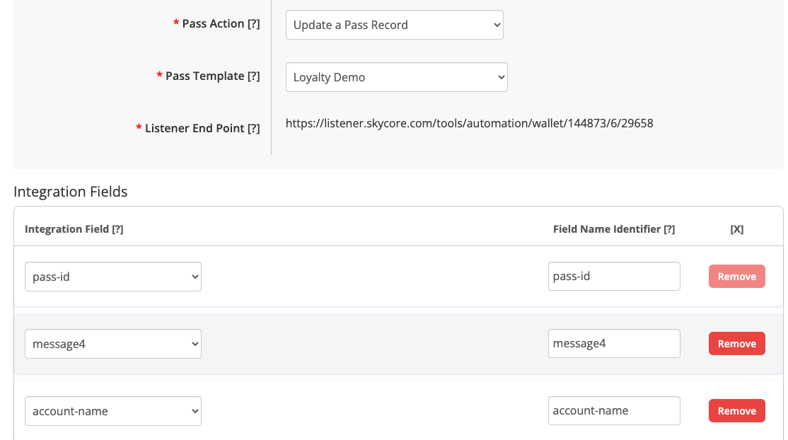 update a pass record action