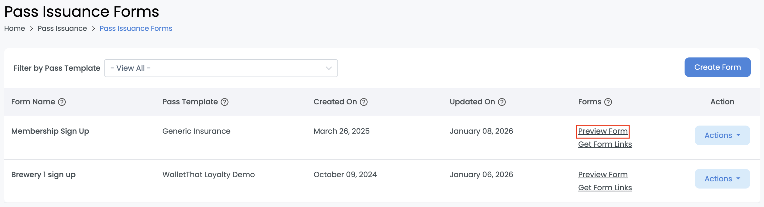 preview and test an issuance form