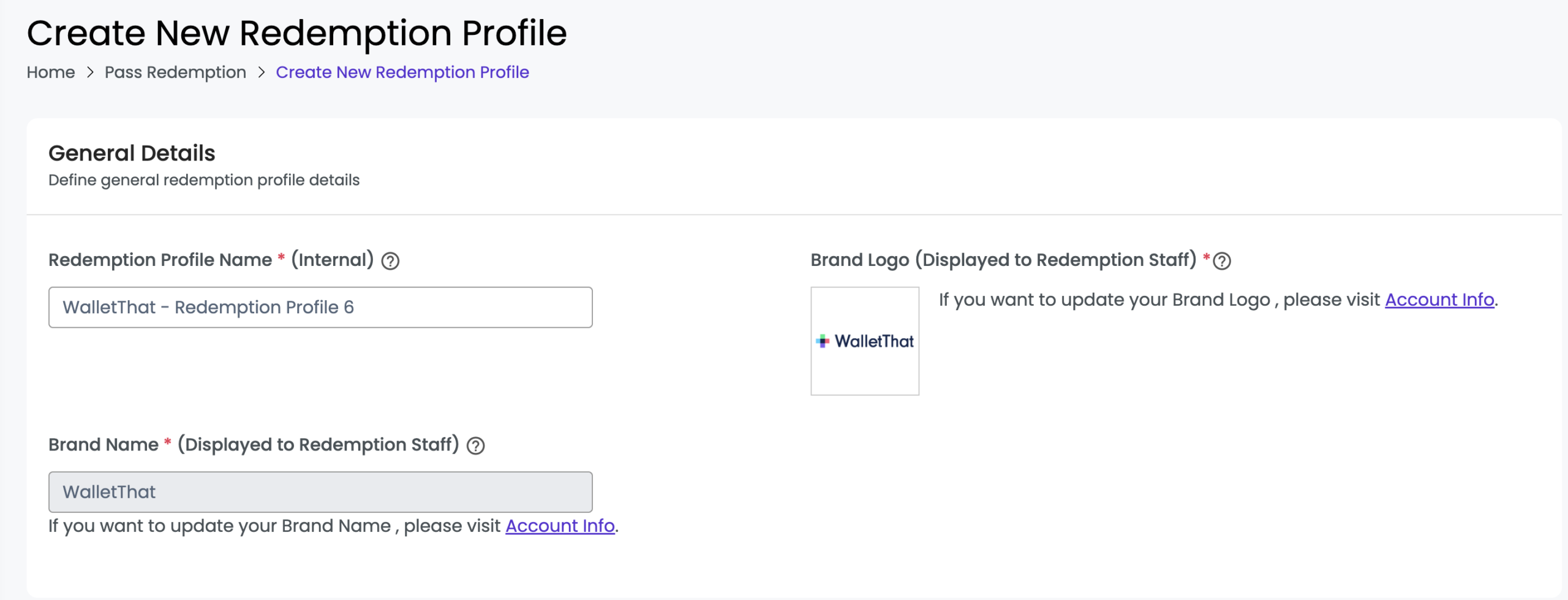 General Redemption Details