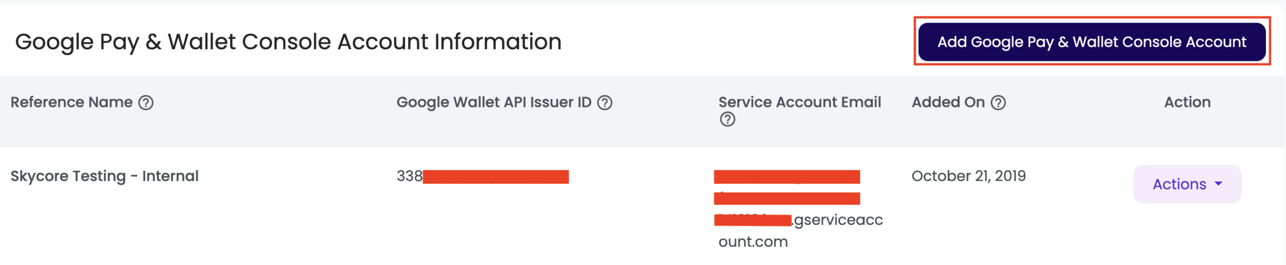 add google console account